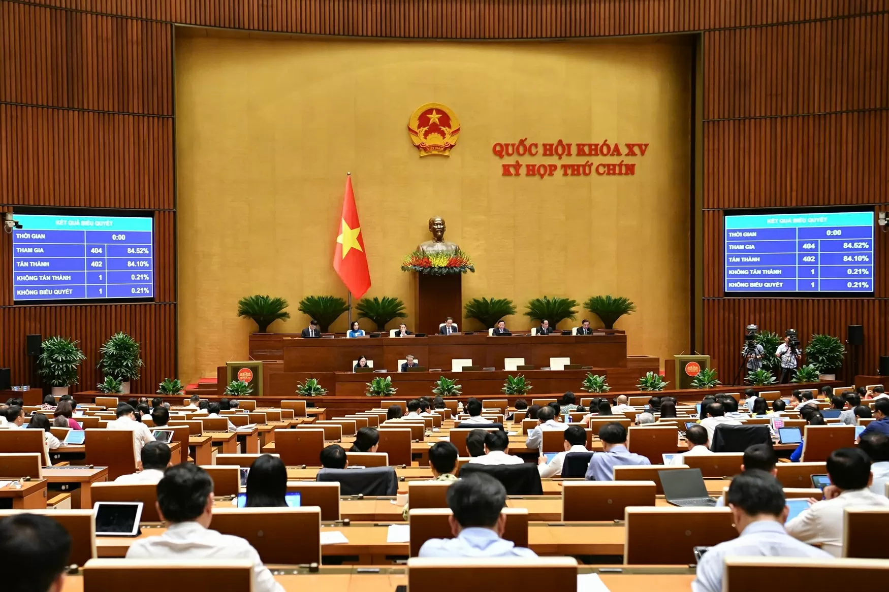 Quốc hội thông qua Nghị quyết về Chương trình giám sát của Quốc hội năm 2026. (Nguồn: Quốc hội)