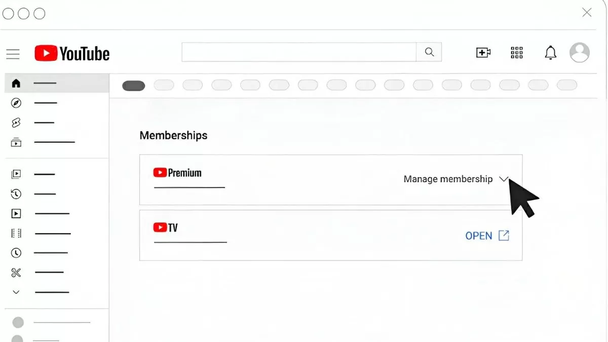 Chọn mục “Quản lý gói thành viên” (Manage membership). Chọn mục “Quản lý gói thành viên” (Manage membership).