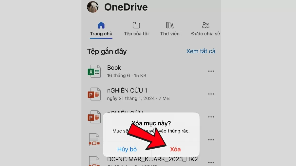 Nhấn “Xoá” để xác nhận hành động. Nhấn “Xoá” để xác nhận hành động.