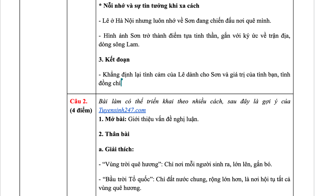 Đáp án tham khảo môn Ngữ văn kỳ thi tốt nghiệp THPT 2025 Đáp án tham khảo môn Ngữ văn kỳ thi tốt nghiệp THPT 2025