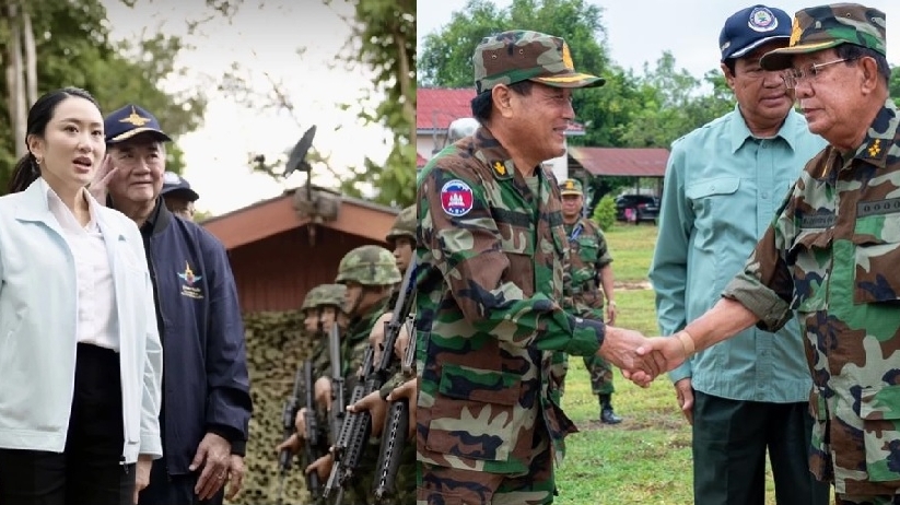 Thủ tướng Thái Lan và Chủ tịch Thượng viện Campuchia xuất hiện ở biên giới