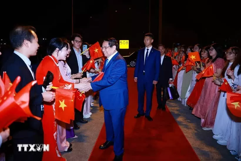 Thủ tướng Phạm Minh Chính kết thúc tốt đẹp chuyến công tác tại Trung Quốc. Lễ tiễn Thủ tướng Phạm Minh Chính kết thúc chuyến tham dự Hội nghị WEF 16 Thiên Tân và làm việc tại Trung Quốc. (Nguồn: TTXVN)