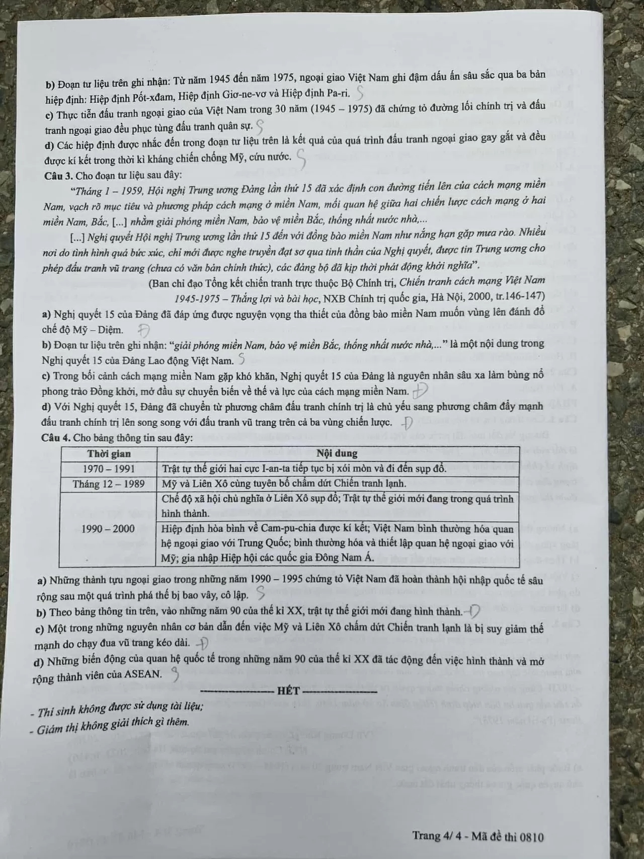 Đề thi và đáp án tham khảo môn Lịch sử tốt nghiệp THPT 2025 chính thức Đề thi và đáp án tham khảo môn Lịch sử tốt nghiệp THPT 2025 chính thức