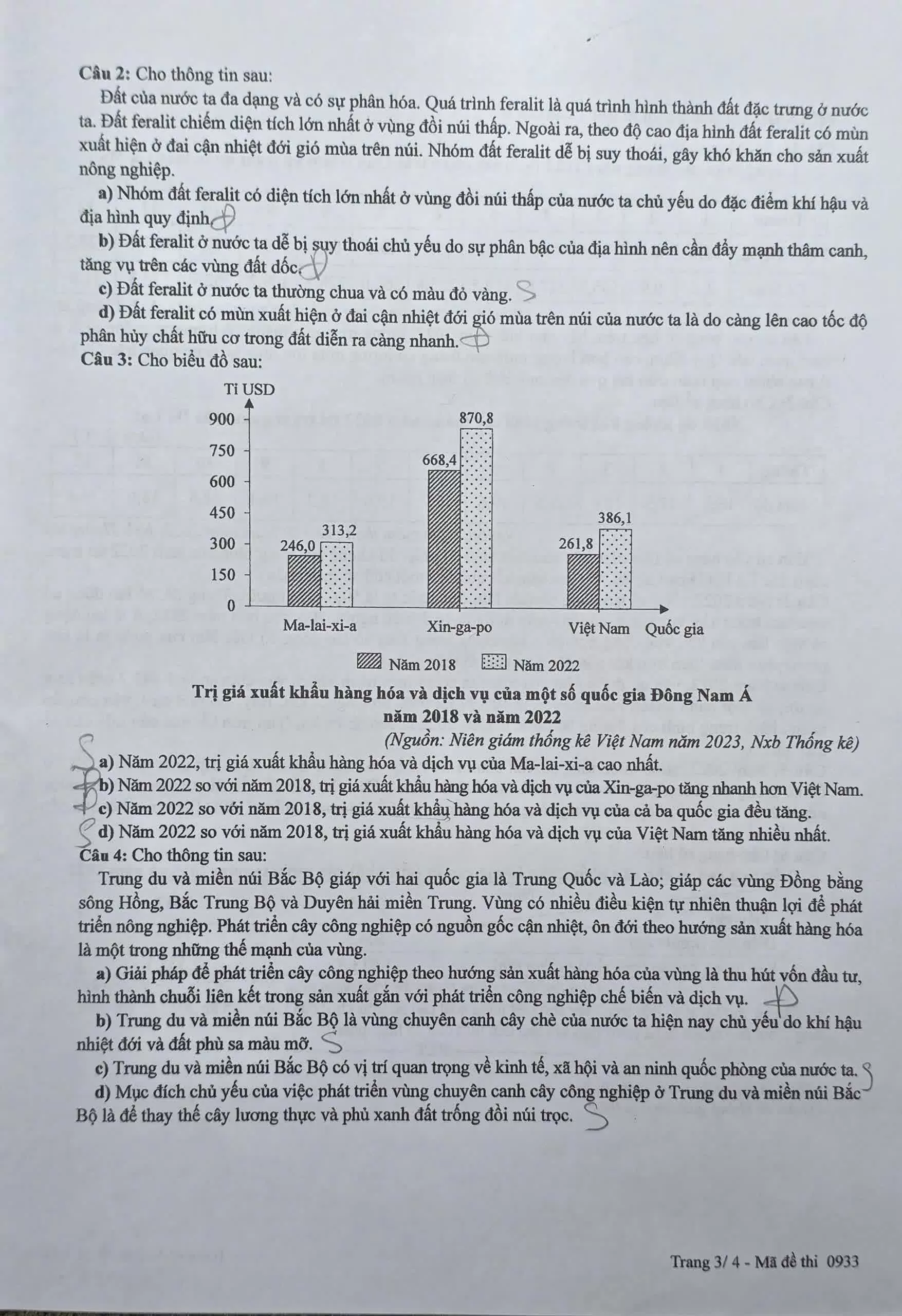 Đề thi môn Địa Lý tốt nghiệp THPT 2025