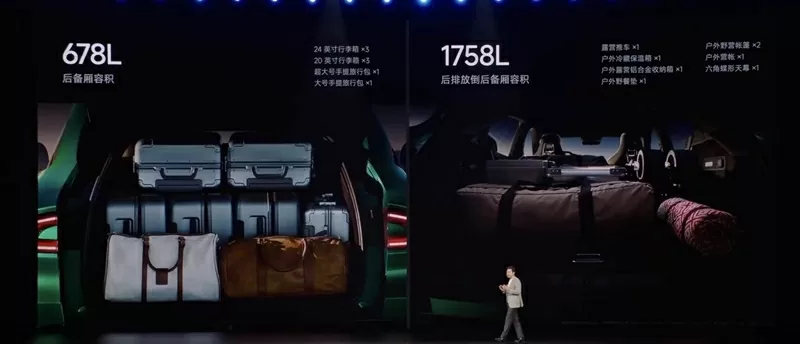 Xiaomi YU7 có không gian chứa đồ rộng rãi, phù hợp vai trò SUV