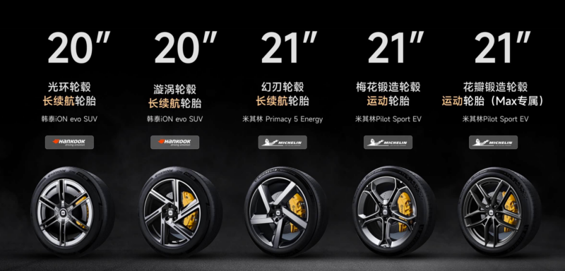 Các tùy chọn la-zăng của Xiaomi YU7