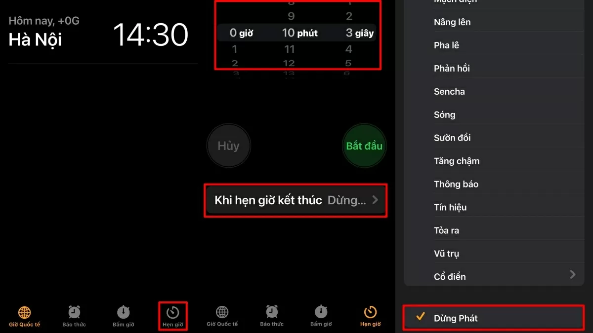 Cách tắt YouTube bằng ứng dụng Đồng hồ mặc định trên iPhone.