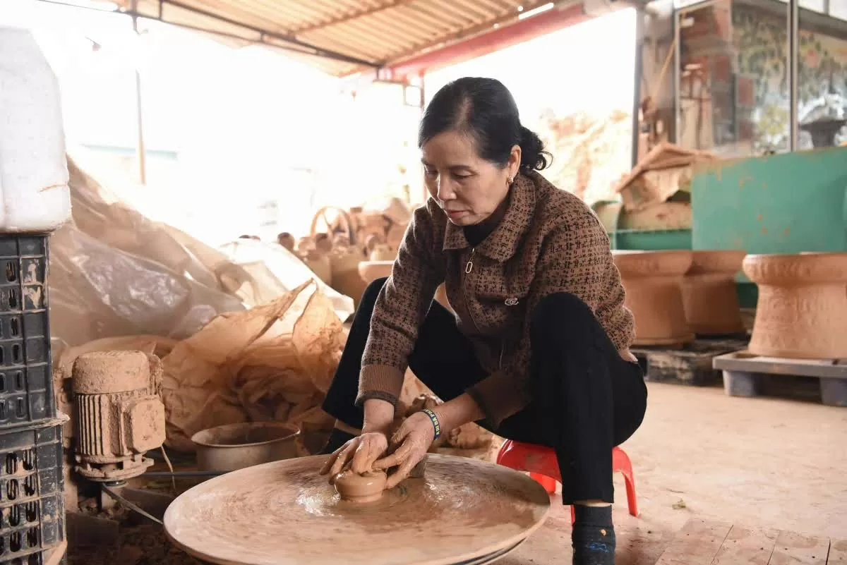 Làng nghề gốm Phù Lãng có nhiều triển vọng phát triển du lịch. (Nguồn: VOV)