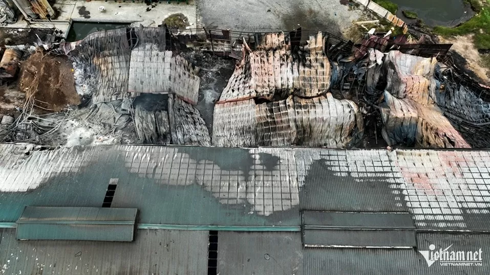 Hưng Yên: Đám cháy lớn tại xưởng tái chế phế liệu được dập tắt hoàn toàn