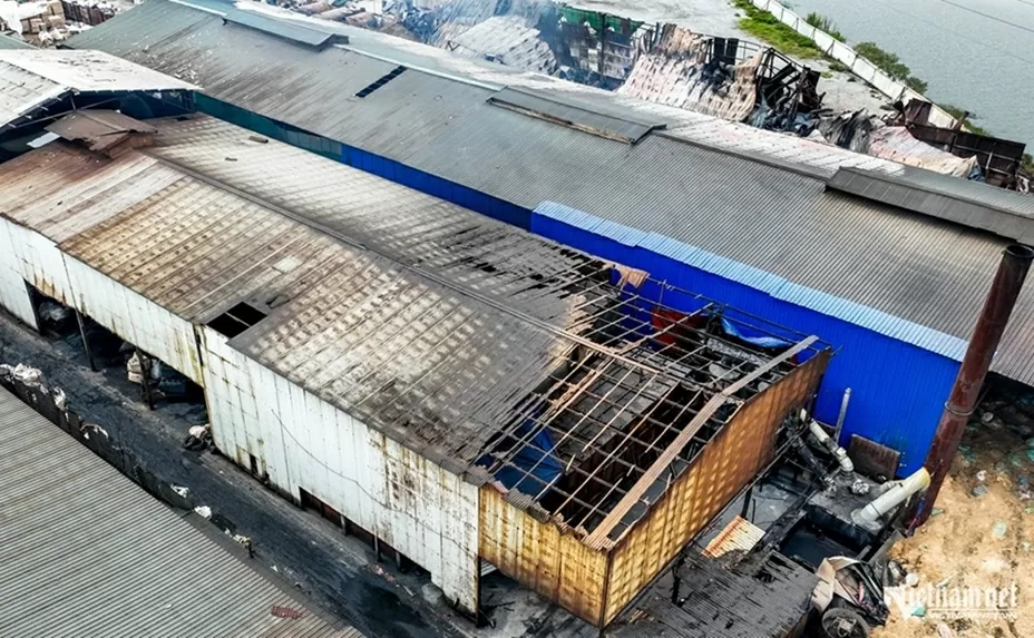 Hưng Yên: Đám cháy lớn tại xưởng tái chế phế liệu được dập tắt hoàn toàn