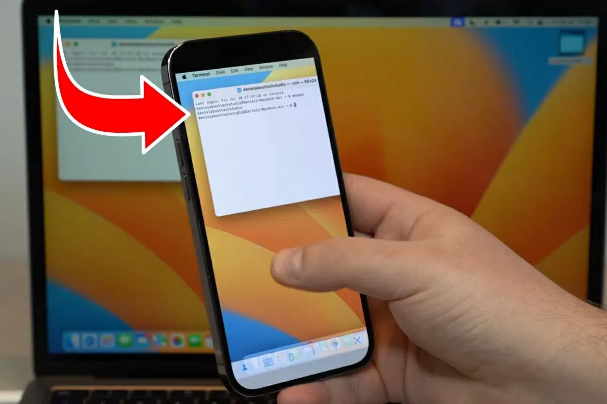 Màn hình MacBook sẽ hiện ngay trên iPhone. Màn hình MacBook sẽ hiện ngay trên iPhone.