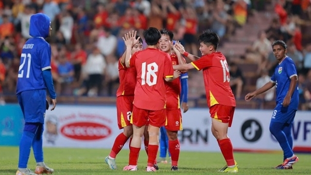 Việt Nam thắng 7-0 ngày ra quân vòng loại Asian Cup nữ