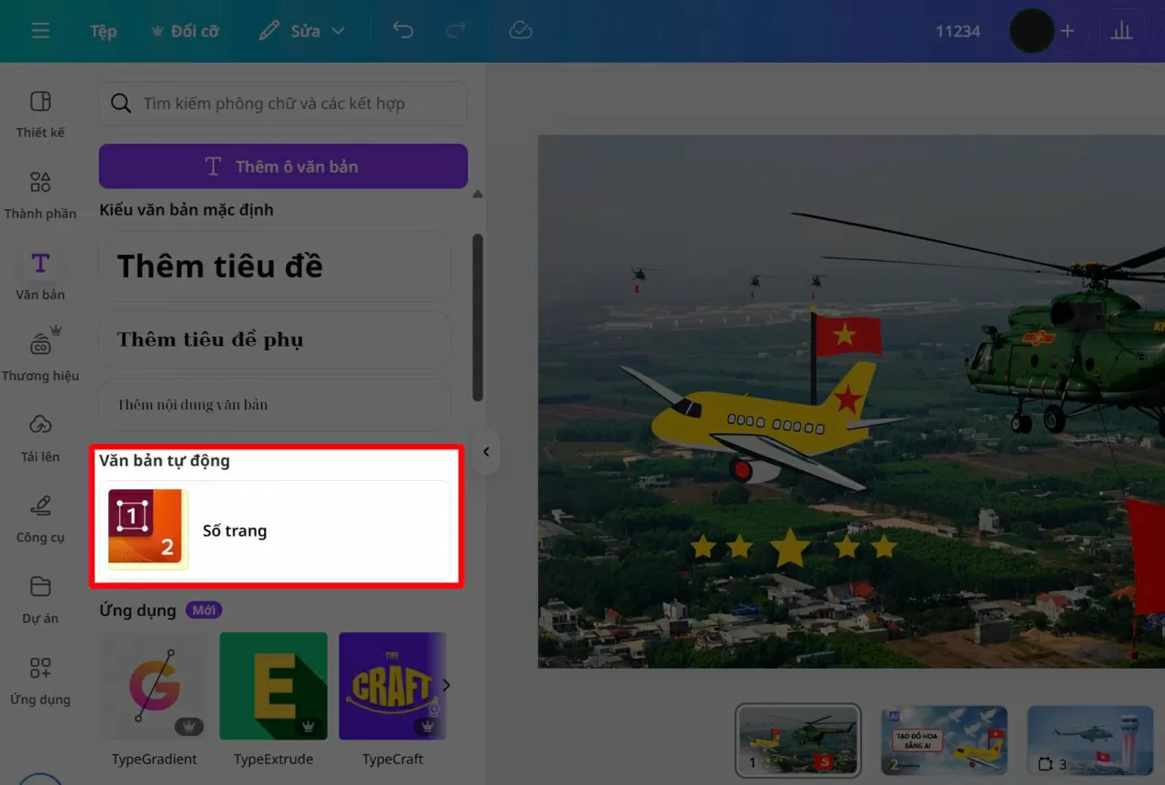 Cuộn xuống mục Văn bản tự động (Auto Text).