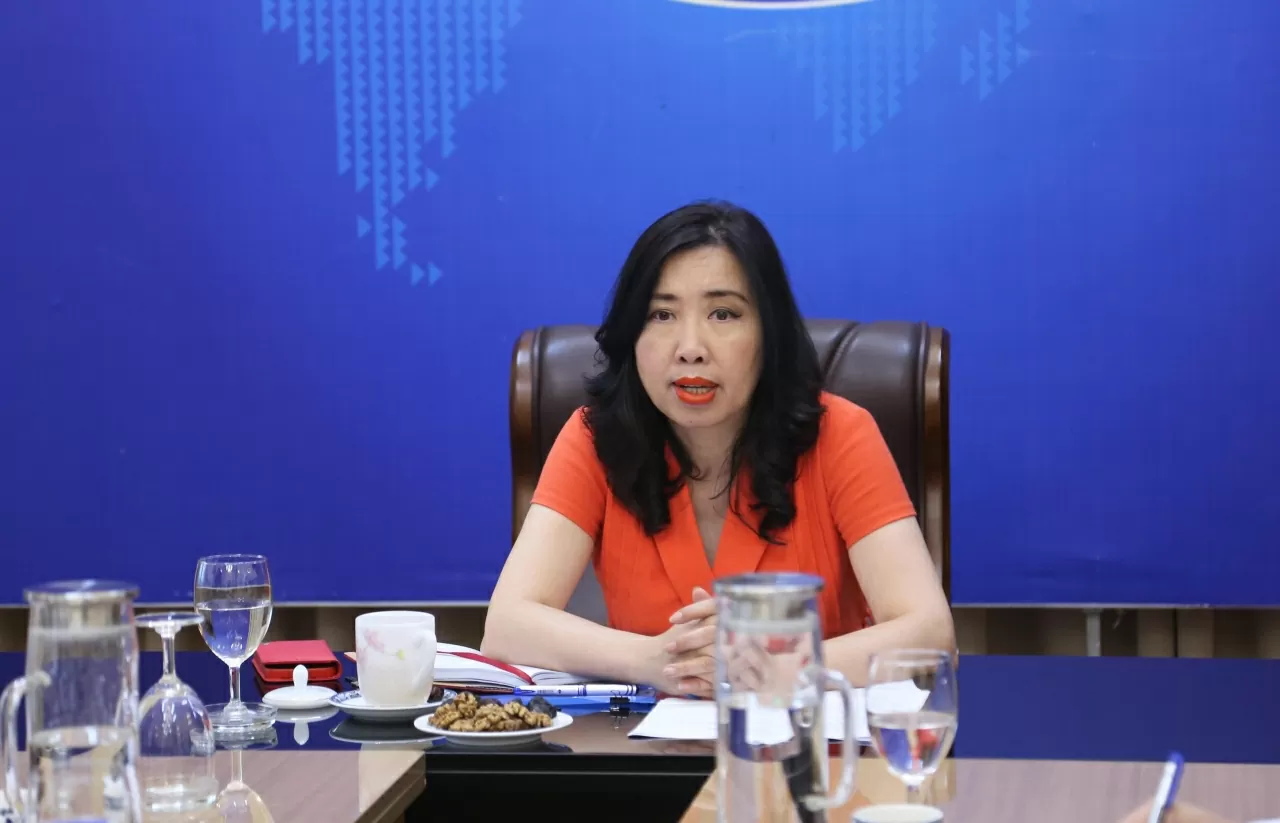 Thứ trưởng Lê Thị Thu Hằng phát biểu chỉ đạo Hội nghị. (Ảnh: Thành Long)