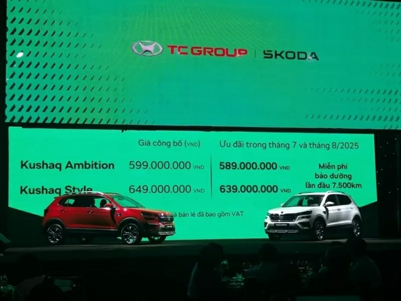 Giá xe Skoda Kushaq từ 599 triệu đồng