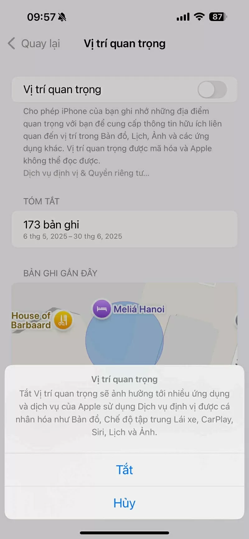 Vị trí quan trọng Vị trí quan trọng