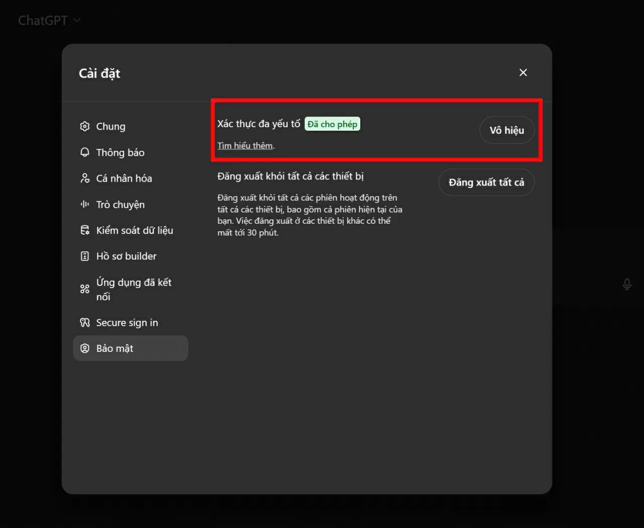 Truy cập vào phần Cài đặt > Bảo mật.