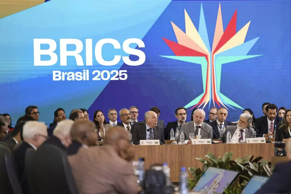 Tổng thống Brazil Luiz Inacio Lula da Silva phát biểu trong cuộc họp Brics tại Brasília vào tháng 2/2025. (Nguồn: DPA) Tổng thống Brazil Luiz Inacio Lula da Silva phát biểu trong cuộc họp Brics tại Brasília vào tháng 2/2025. (Nguồn: DPA)