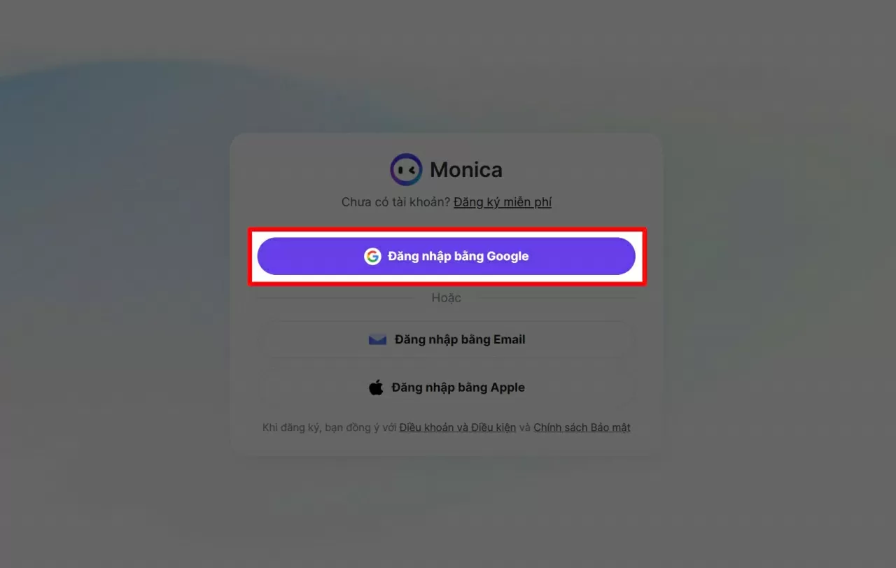 Tiếp theo, đăng nhập tài khoản Google.