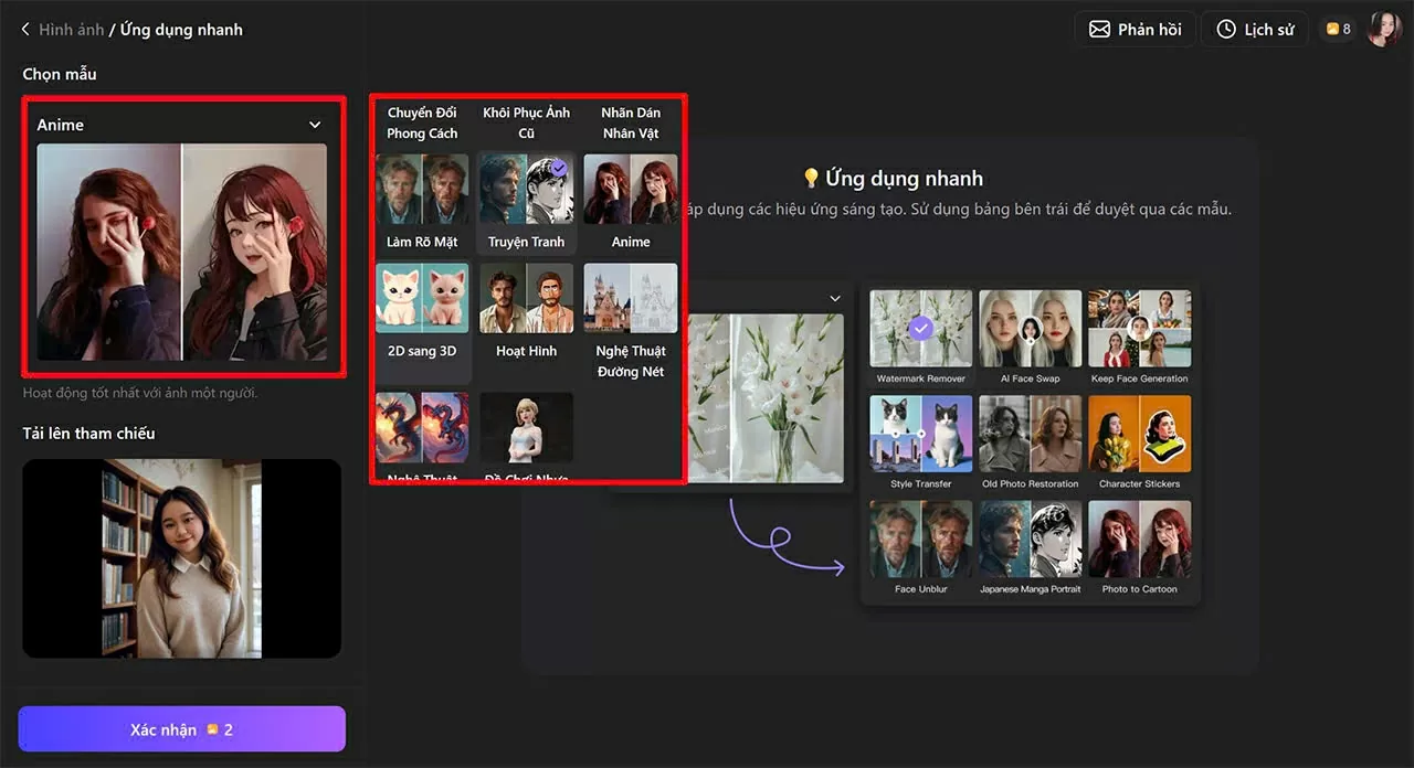 Xác nhận và chờ AI xử lý. Xác nhận và chờ AI xử lý.