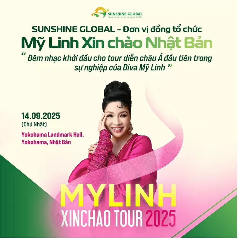 SUNSHINE GLOBAL đồng hành tổ chức Concert “Mỹ Linh Xin Chào Nhật Bản”. SUNSHINE GLOBAL đồng hành tổ chức Concert “Mỹ Linh Xin Chào Nhật Bản”.