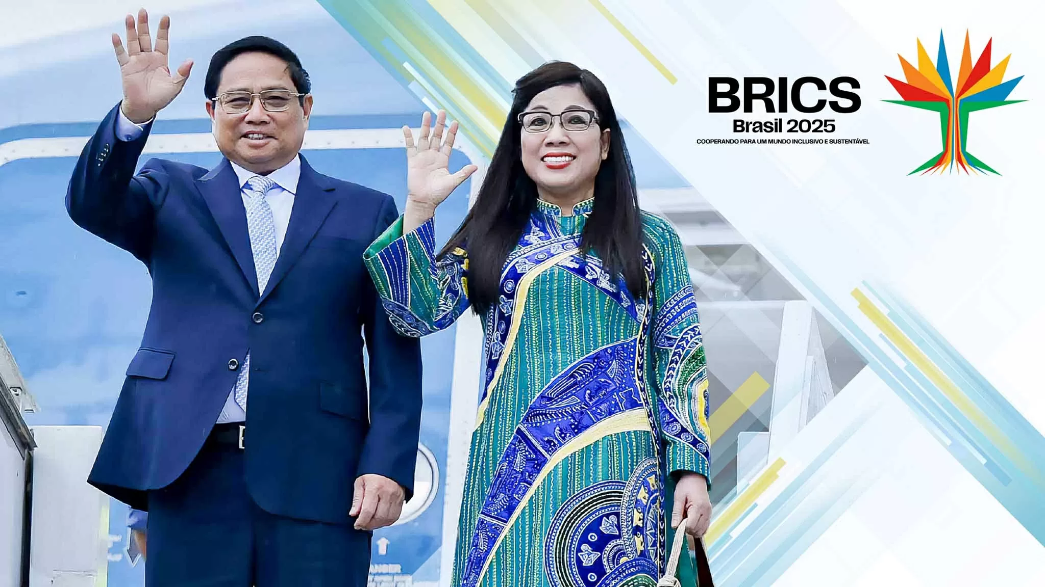 Nhận lời mời của Tổng thống Cộng hoà Liên bang Brazil Lula da Silva, Thủ tướng Chính phủ Phạm Minh Chính và Phu nhân sẽ dẫn đầu Đoàn đại biểu cấp cao tham dự Hội nghị thượng đỉnh BRICS mở rộng năm 2025 và hoạt động song phương tại Cộng hoà Liên bang Brazil từ ngày 4-8/7. Nhận lời mời của Tổng thống Cộng hoà Liên bang Brazil Lula da Silva, Thủ tướng Chính phủ Phạm Minh Chính và Phu nhân sẽ dẫn đầu Đoàn đại biểu cấp cao tham dự Hội nghị thượng đỉnh BRICS mở rộng năm 2025 và hoạt động song phương tại Cộng hoà Liên bang Brazil từ ngày 4-8/7.