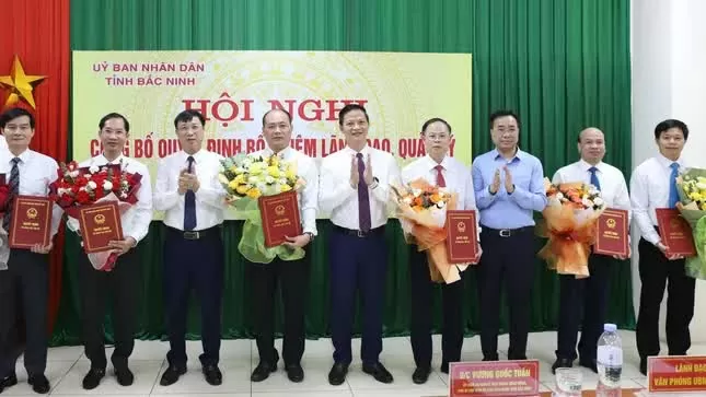 Bắc Ninh công bố quyết định bổ nhiệm lãnh đạo sở, ban, ngành, kiện toàn bộ máy sau sáp nhập