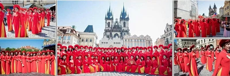 Áo dài Việt Nam tung bay tại Thủ đô Praha, Cộng Hòa Czech.