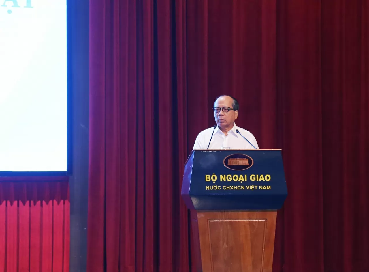 Nguyễn Tiến Ngọc, Trưởng Ban Liên lạc hưu trí Ban Đối ngoại Trung ương, đại diện cán bộ hưu trí Ban Đối ngoại Trung ương phát biểu. (Ảnh: Thành Long) Nguyễn Tiến Ngọc, Trưởng Ban Liên lạc hưu trí Ban Đối ngoại Trung ương, đại diện cán bộ hưu trí Ban Đối ngoại Trung ương phát biểu. (Ảnh: Thành Long)