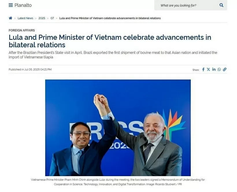 Nhiều tờ báo lớn của Brazil đưa tin đậm nét hoạt động của Thủ tướng tại Rio de Janeiro Nhiều tờ báo lớn của Brazil đưa tin đậm nét hoạt động của Thủ tướng tại Rio de Janeiro