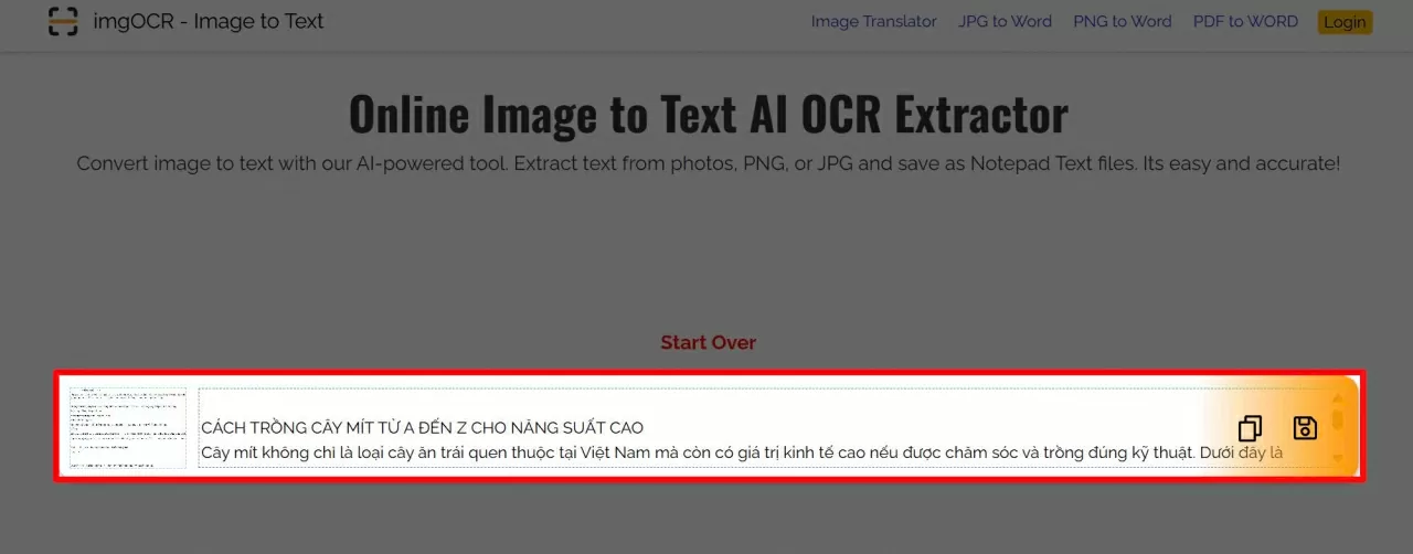 Nhấn vào biểu tượng Copy. Nhấn vào biểu tượng Copy.