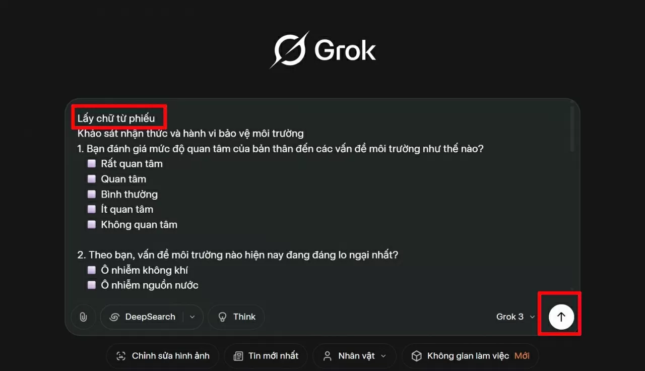 Dán phần nội dung vừa sao chép vào khung chat.