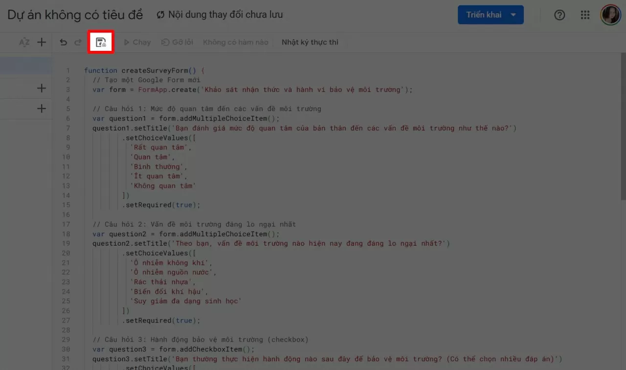 Nhấn lưu vào Google Drive. Nhấn lưu vào Google Drive.