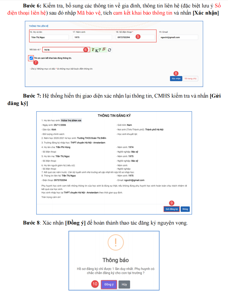 Cách xác nhận nhập học vào lớp 10 ở Hà Nội sau khi trúng tuyển