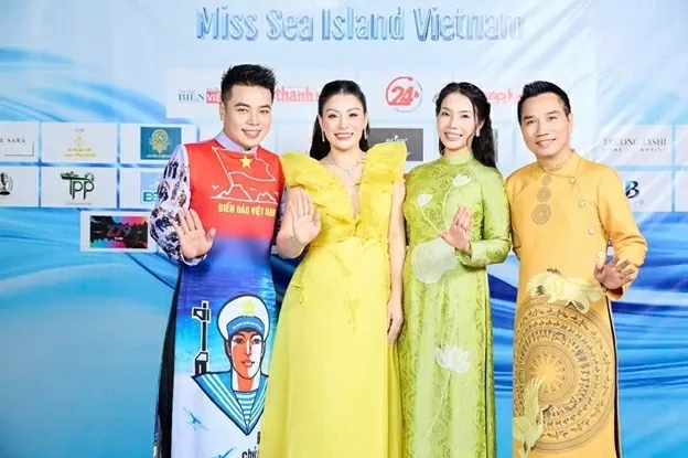 NTK Hằng Nguyễn và David Lê lan tỏa tình yêu áo dài tại Hoa hậu Biển Đảo Việt Nam 2025