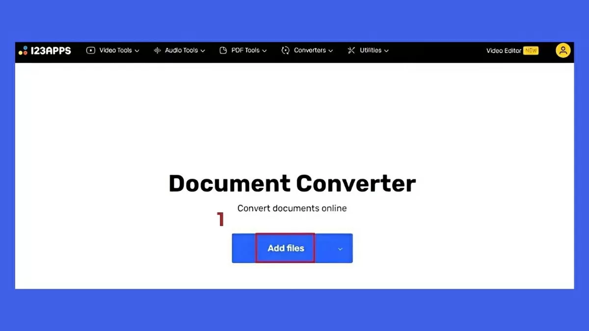 Truy cập trang web chuyển đổi tài liệu. Truy cập trang web chuyển đổi tài liệu.