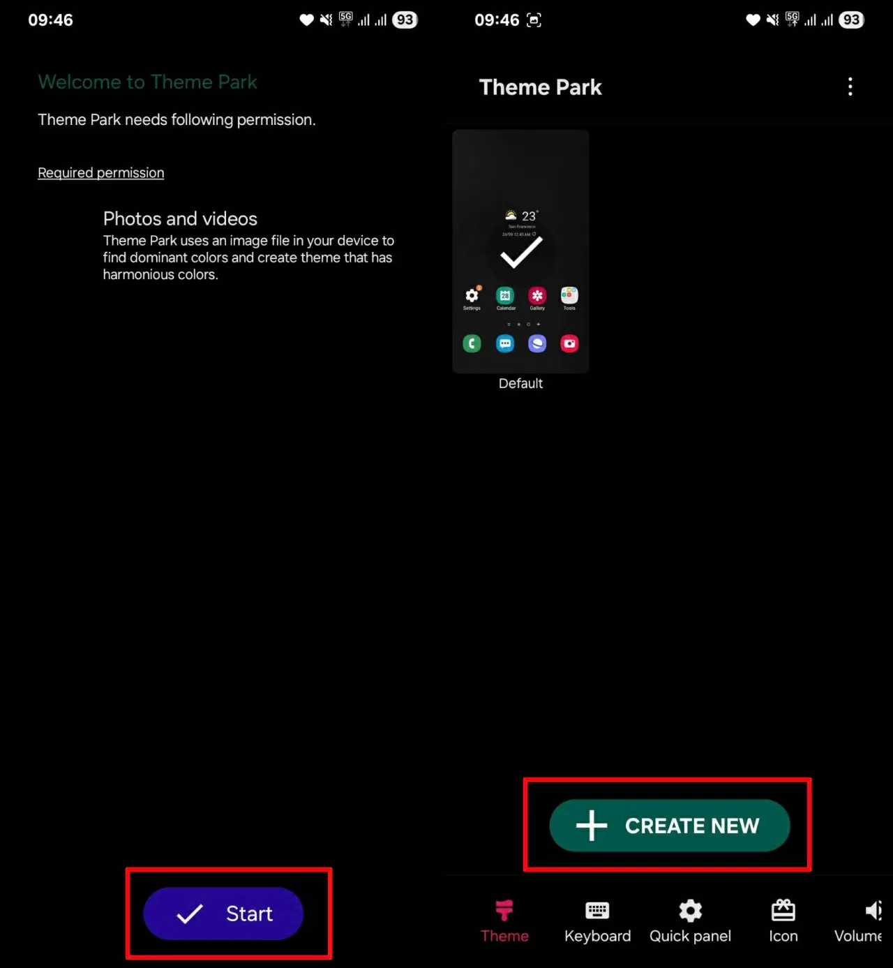 Nhấn Start để bắt đầu tạo giao diện mới. Nhấn Start để bắt đầu tạo giao diện mới.