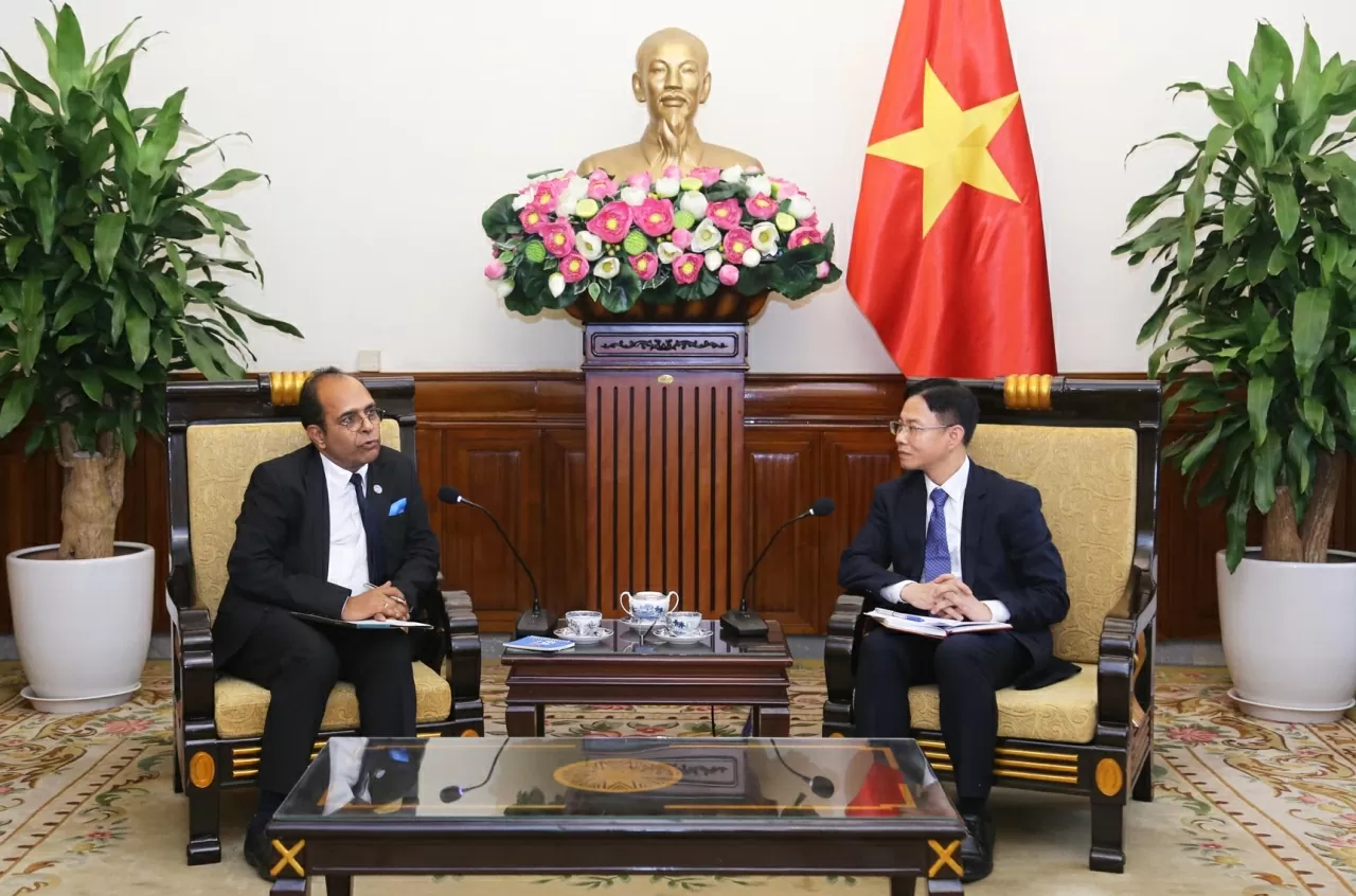 Thứ trưởng Ngô Lê Văn khẳng định FAO luôn là đối tác quan trọng của Việt Nam trong các lĩnh vực phát triển nông nghiệp xanh. (Ảnh: Thành Long)