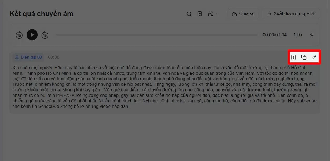 Chờ vài giây để quá trình xử lý hoàn tất. 