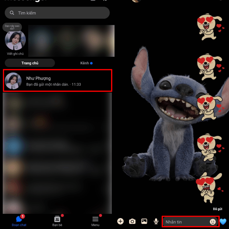Mở bất kỳ đoạn hội thoại nào trên Messenger 