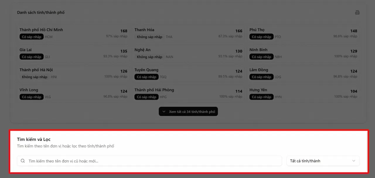 Kéo xuống trang, bạn sẽ thấy ô tìm kiếm kèm bộ lọc. Kéo xuống trang, bạn sẽ thấy ô tìm kiếm kèm bộ lọc.