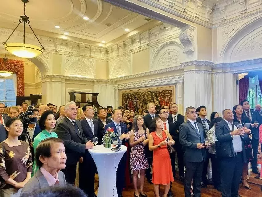 Khách mời dự lễ kỷ niệm 79 năm Quốc khánh Việt Nam do Đại sứ quán Việt Nam tại Hoa Kỳ tổ chức ngày 5/9/2024. (Nguồn: ĐSQ Việt Nam tại Hoa Kỳ)