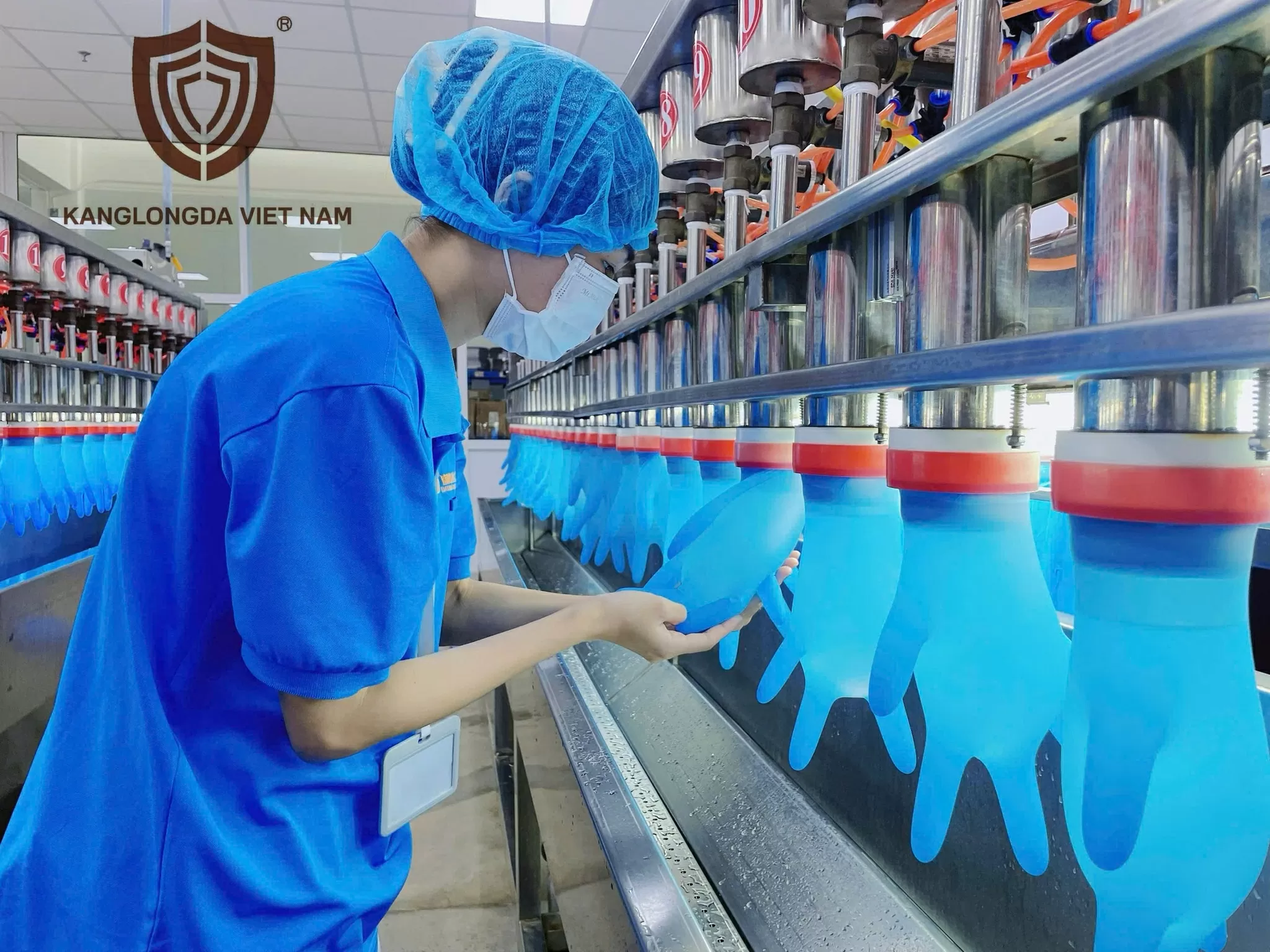 Sản phẩm găng tay của của Công ty TNHH Công Nghệ Bảo Hộ Kanglongda Việt Nam.