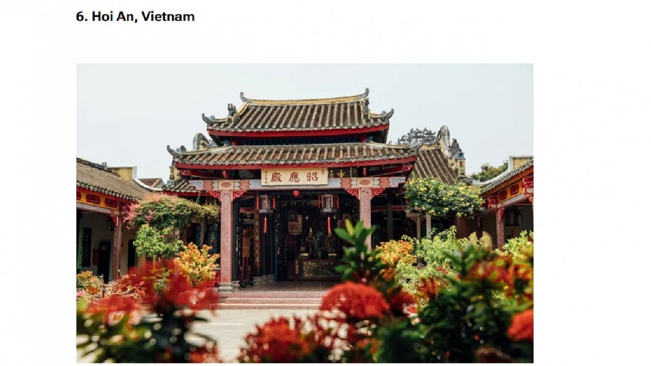 Hội An lọt top 10 thành phố tốt nhất thế giới năm 2025 vì lý do này