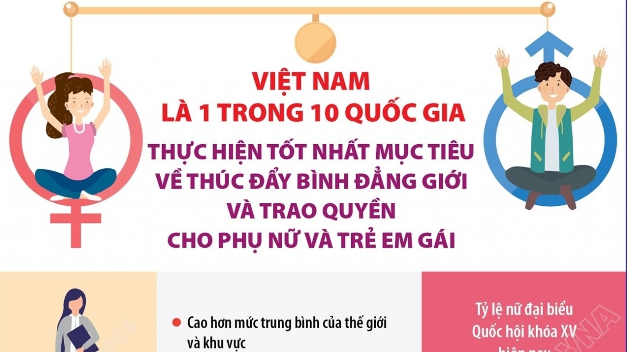 Việt Nam thực hiện tốt nhất mục tiêu về thúc đẩy bình đẳng giới