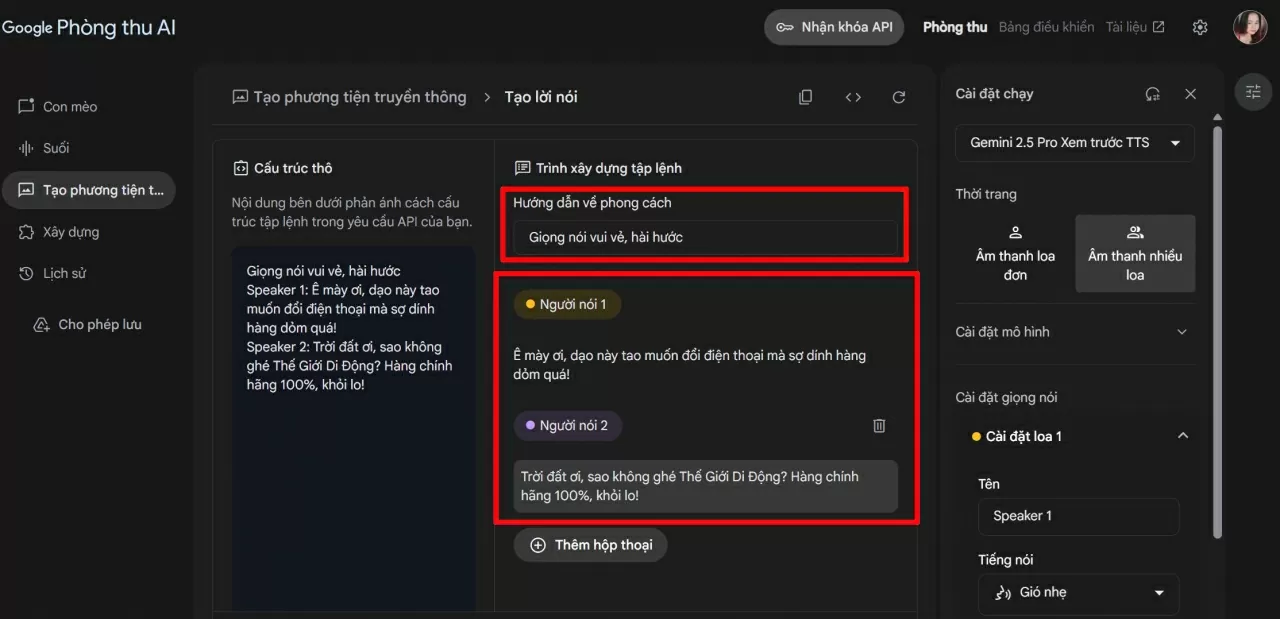 Chuẩn bị sẵn nội dung hội thoại hoặc nhờ AI viết giúp. 