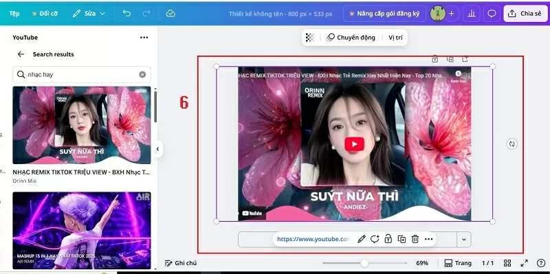 Đặt video vào vị trí phù hợp với bố cục thiết kế. Đặt video vào vị trí phù hợp với bố cục thiết kế.