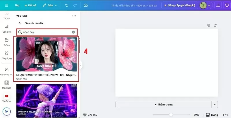 Chọn video phù hợp từ kết quả hiển thị. Chọn video phù hợp từ kết quả hiển thị.