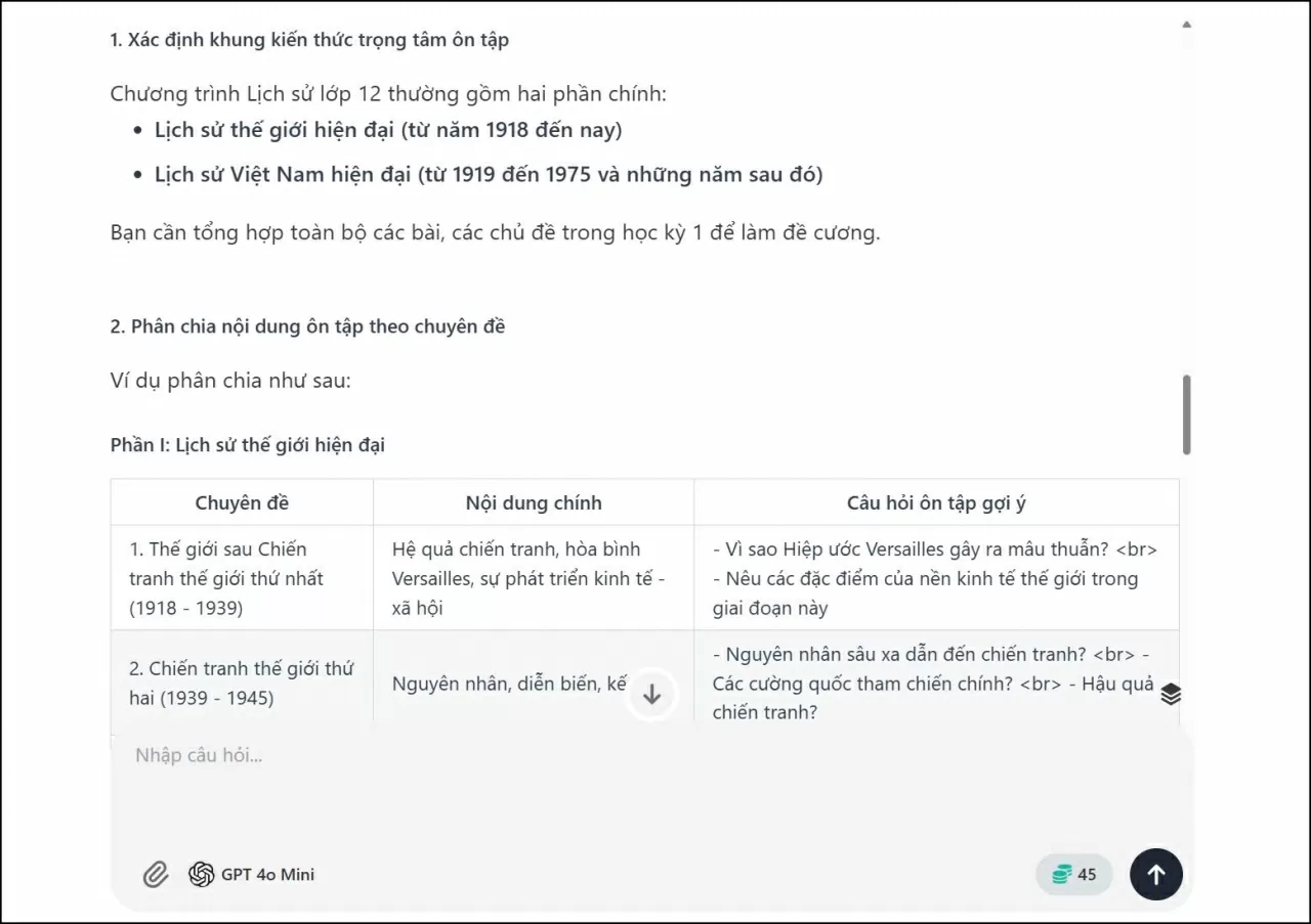 ChatbotX sẽ lập tức trả về nội dung gồm các chủ đề giảng dạy. ChatbotX sẽ lập tức trả về nội dung gồm các chủ đề giảng dạy.