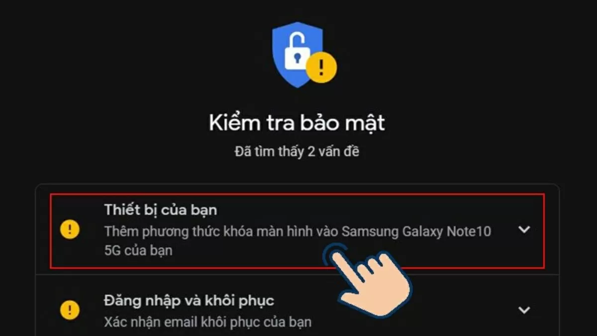Xem danh sách các thiết bị đang đăng nhập Gmail.